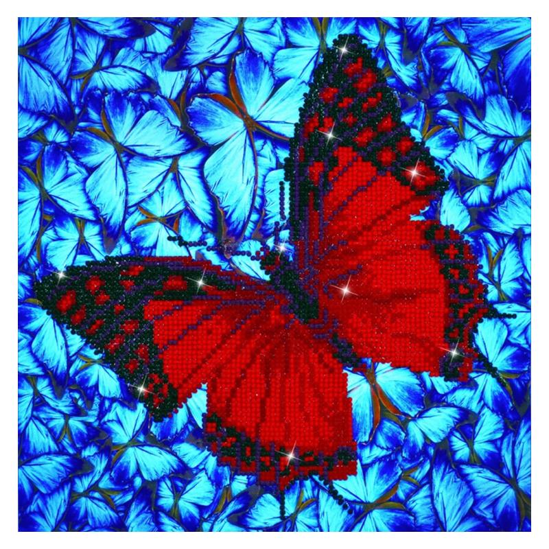 Zestaw do diamond painting - Trzepoczący motyl